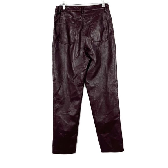 Aritzia Wilfred The Melina Pant High-waisted Vegan Leather Carob Chip Size 10 I1 - Picture 6 of 10
